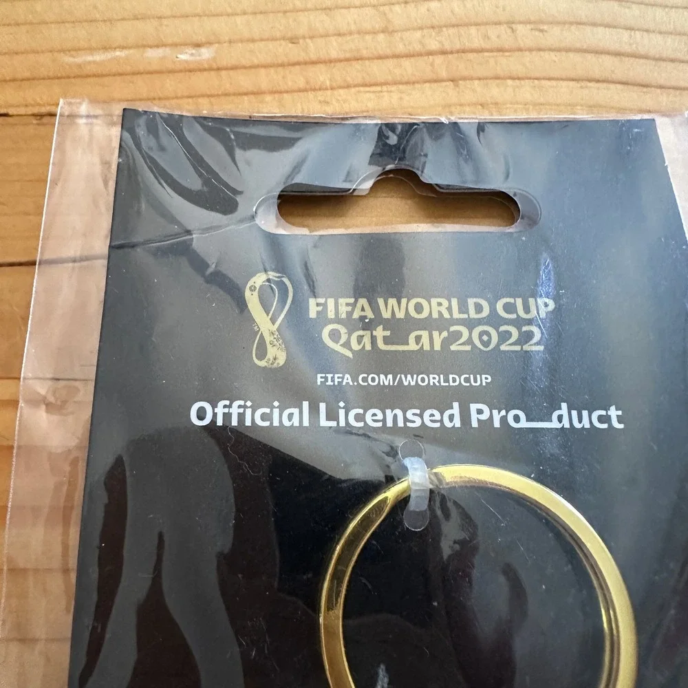 FIFA World Cup Qatar 2022 Official Licensed Trophy Keychain Black Gold